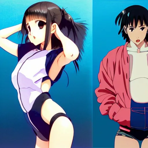 Image similar to a beautiful natalie portman as an anime boy gravure model, wearing oversized mayan bomber jacket and leotard with overalls, bulky poofy bomber jacket with mayan patterns, aztec street fashion, gapmoe yandere grimdark, trending on pixiv fanbox, painted by greg rutkowski makoto shinkai takashi takeuchi studio ghibli, akihiko yoshida