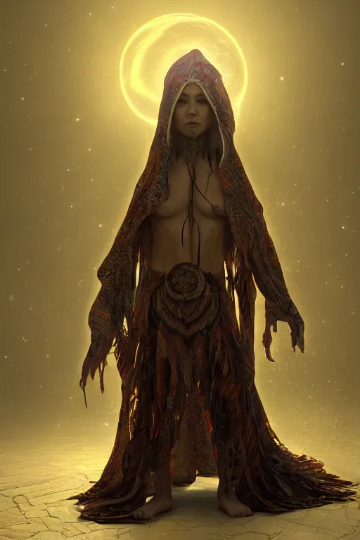 Prompt: magical realism futuristic shaman, cloak, spirit animal, ultradetailed, volumetric lighting, 4k UHD.