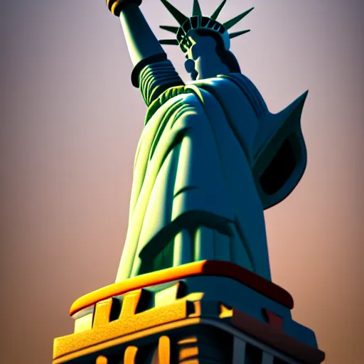 Image similar to super mario as the statue of liberty, highly detailed, extremely high quality, hd, 4 k, 8 k, canon 3 0 0 mm, professional photographer, 4 0 mp, lifelike, top - rated, award winning, realistic, detailed lighting, detailed shadows, sharp, no blur, edited, corrected, trending