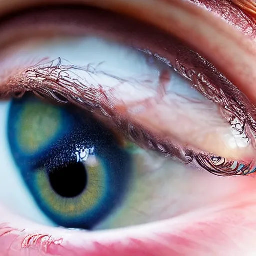 Image similar to beautiful photo, perfect eye, coherent eye, iris human's eye photo, closeup shot, high resolution, high detail, hyper realistic,