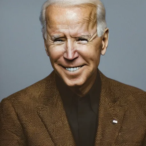 Prompt: a portrait of joe biden with background scenery by juergen teller, iris van herpen