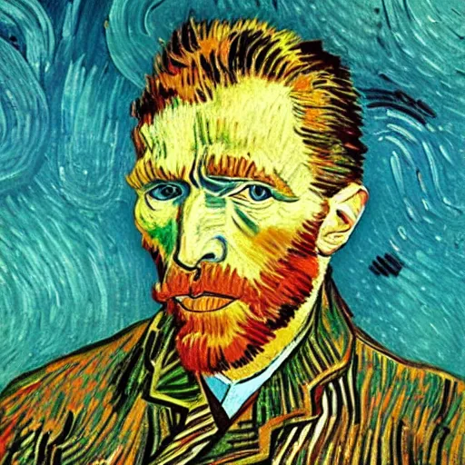 Prompt: a Picasso painting of Van Gogh in the style of Picasso, cubism, by Picasso, high realistic, high detailed