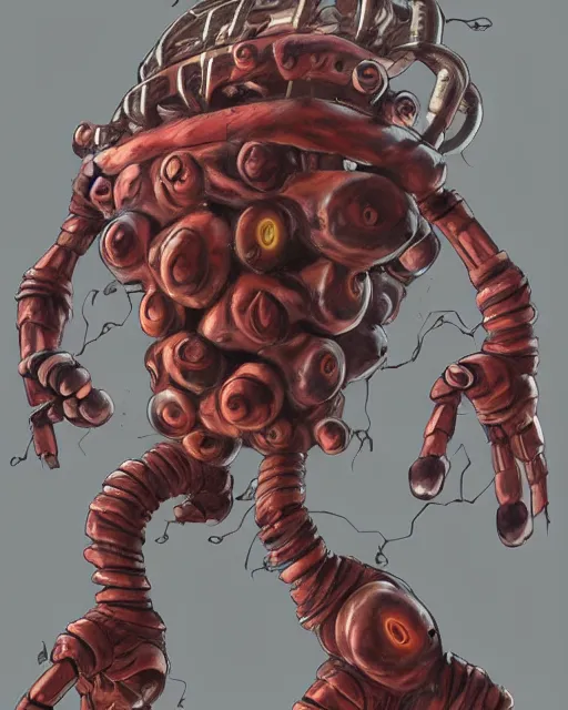 Prompt: concept art of an machine mutant in the style of akira toriyama / hirohiko araki / tite kubo / masashi kishimoto trending on artstation deviantart pinterest detailed realistic hd 8 k high resolution