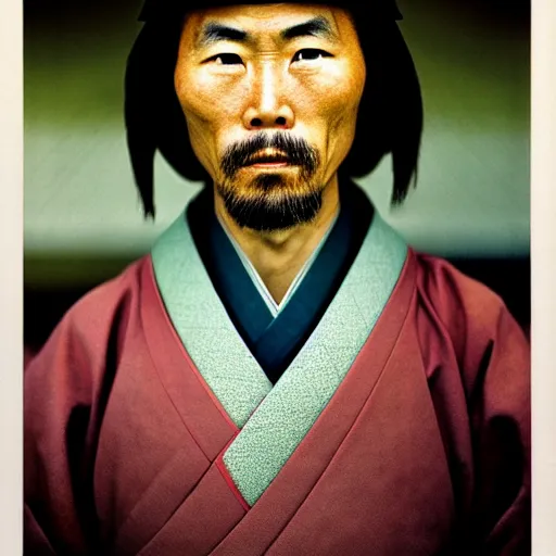 Image similar to portrait of a samurai, photograph by steve mccurry