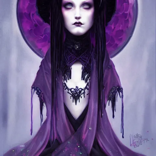 a beautiful!! portrait of a blood witch, gothic kimono | Stable ...