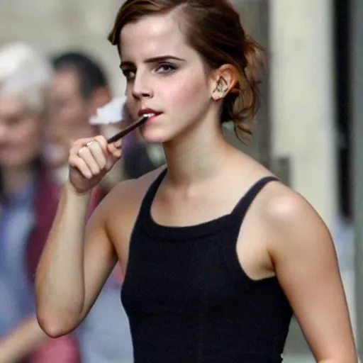 Image similar to emma watson smoking cigarrete