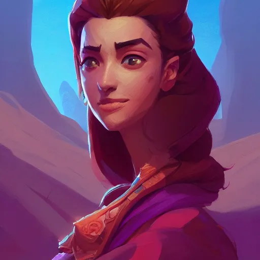 Image similar to profile portrait, maya ali mage, gloomhaven, dynamic lighting, gaudy colors, octane render aesthetic, matte painting concept art, official fanart behance hd artstation by jesper ejsing, by rhads and makoto shinkai and lois van baarle and ilya kuvshinov and rossdraws