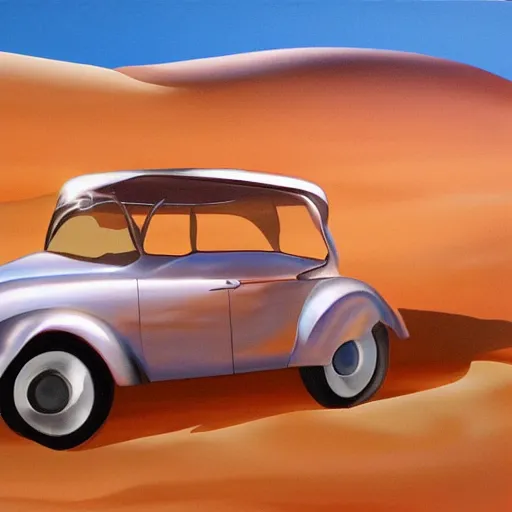 Prompt: desert chrome sandwich, airbrush painting