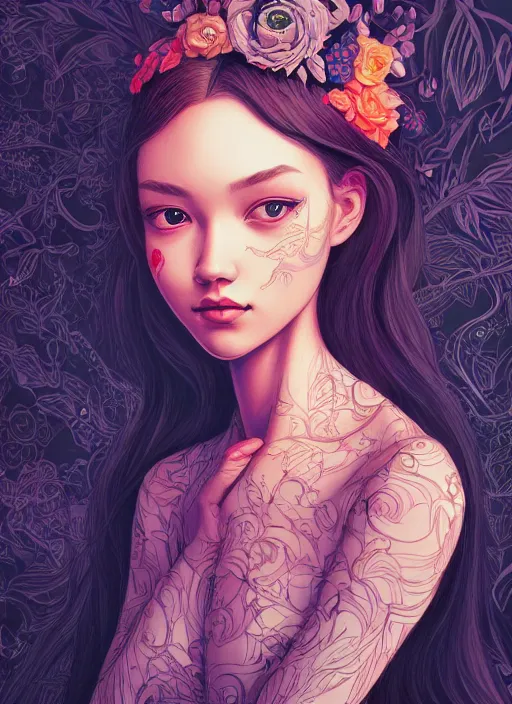 Prompt: girl venizian, extremely detailed, sharp focus, portrait, smooth, digital illustration, by james jean, by eliza ivanovo, by rossdraws, frank franzzeta, sakimichan