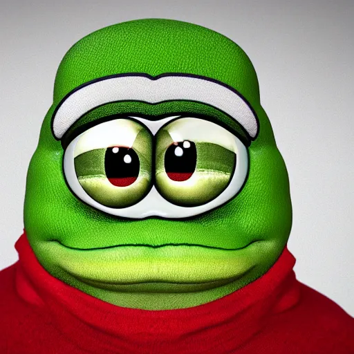 Prompt: 3d render portrait pepe frog, highly detailed, cinematic, illustration, concept art