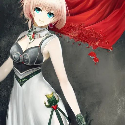 Prompt: Nero Claudius, Emperor of Roses, concept art by Wada Arco