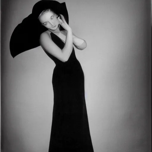 Image similar to portrait of a woman by Cecil Beaton , glamorous Hollywood style lighting, black and white, photorealistic