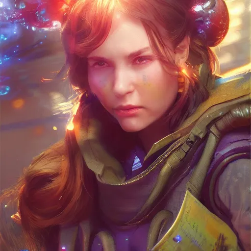 Image similar to ( ( ( geek girl ) ) ) by daniel f. gerhartz and matt stewart, fantasy, photorealistic, octane render, unreal engine, dynamic lighting, perfect factions, very detailed faces, trending on artstation, poster, volumetric lighting, 4 k, award winning