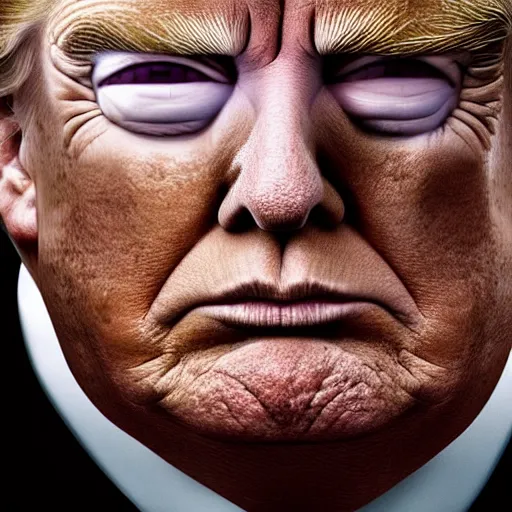 Prompt: donald trump morphing into a toad portrait, intricate, highly detailed, concept art, smooth, sharp focus, illustration, medium shot, mid - shot