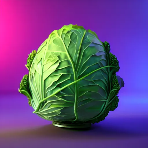 Image similar to high quality 3 d render very cute cabbage! incorporated speakers!, cyberpunk highly detailed, unreal engine cinematic smooth, in the style of blade runner & detective pikachu, hannah yata charlie immer, moody light, low angle, uhd 8 k, sharp focus