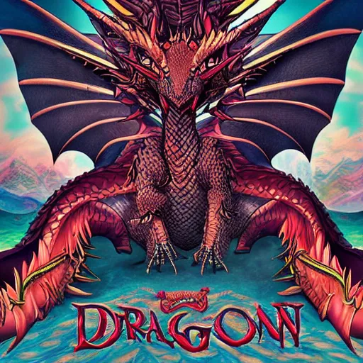 Image similar to dragon album art, cover art, poster