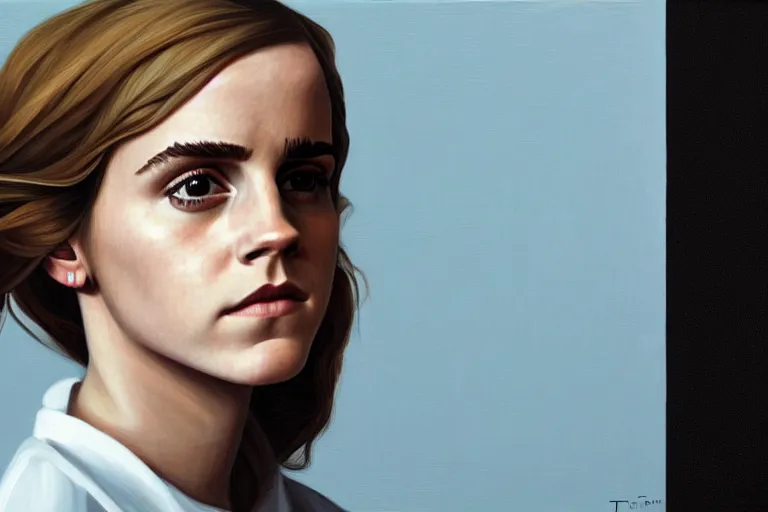 Image similar to portrait of emma watson artwork by tim eitel