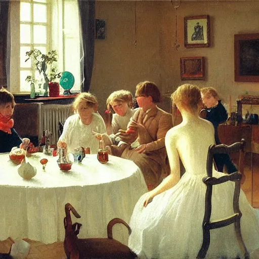 Image similar to a dream birthday party by peter ilsted