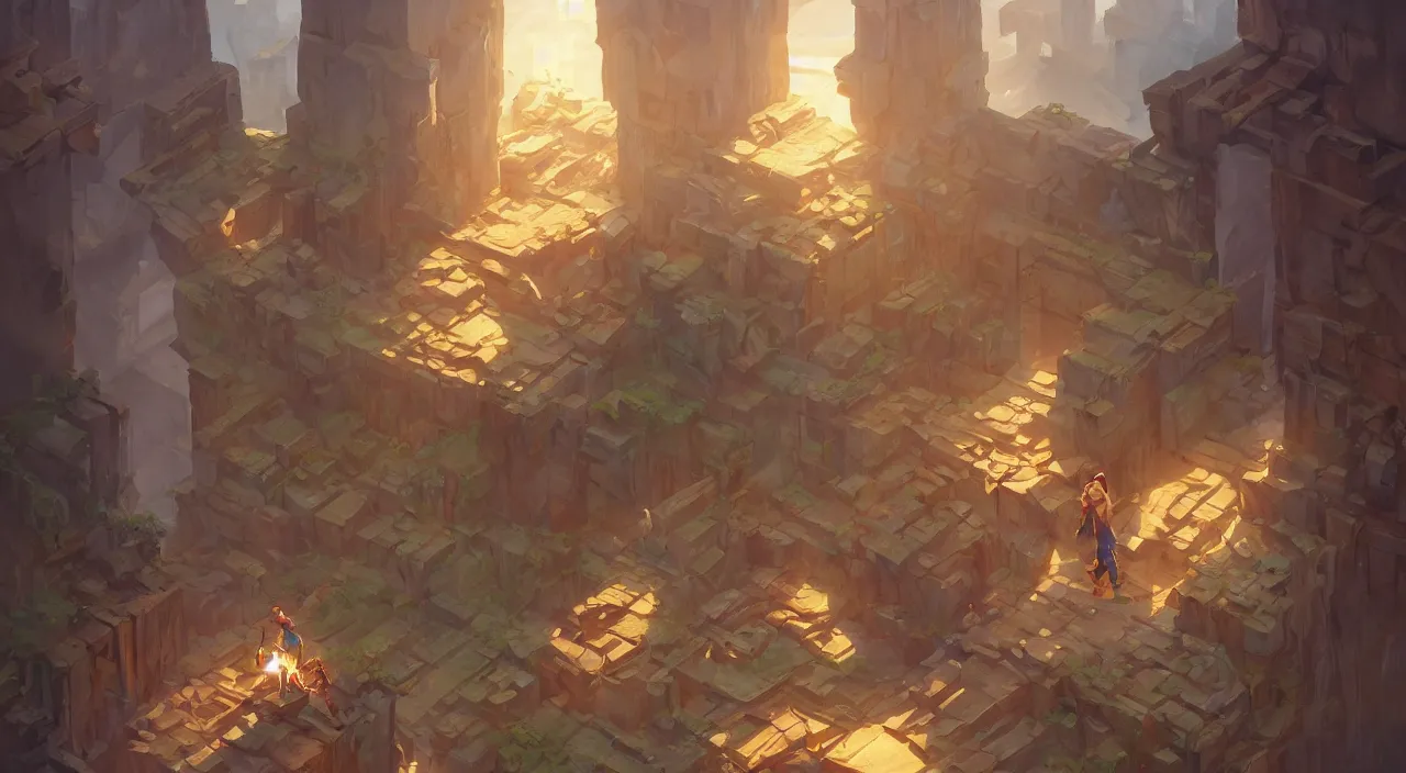 Image similar to open door wood wall fortress greeble block amazon jungle heartstone global illumination ray tracing hdr official fanart behance hd artstation by jesper ejsing, by rhads, makoto shinkai and lois van baarle, ilya kuvshinov, rossdraws