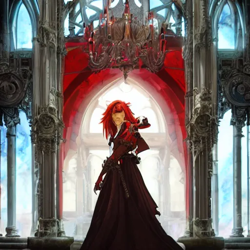 Prompt: an ultra detailed matte painting of a lesbian wedding between evil pyromancer and a red mage from final fantasy, steampunk, unholy, white church background, detailed face, sharp focus, highly detailed, cinematic lighting, studio quality, colorful, smooth render, unreal engine 5 rendered, octane, rendered, by artgerm, greg rutkowski, alphonse mucha
