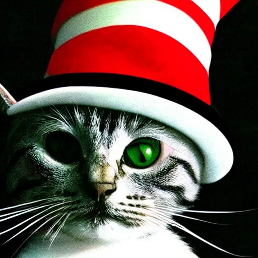 Image similar to cat in the hat on acid