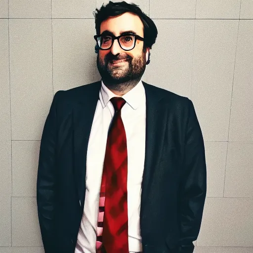 Prompt: linkedin portrait of slim Eric Wareheim