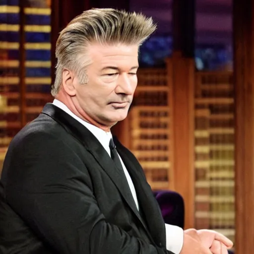 Image similar to alec baldwin looking sad tears in eyes