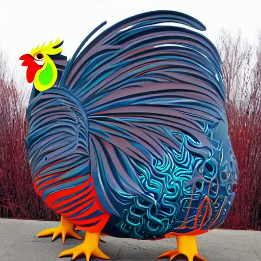 Image similar to futuristic big rooster