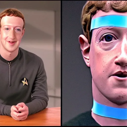 Image similar to mark zuckerberg as data in star trek