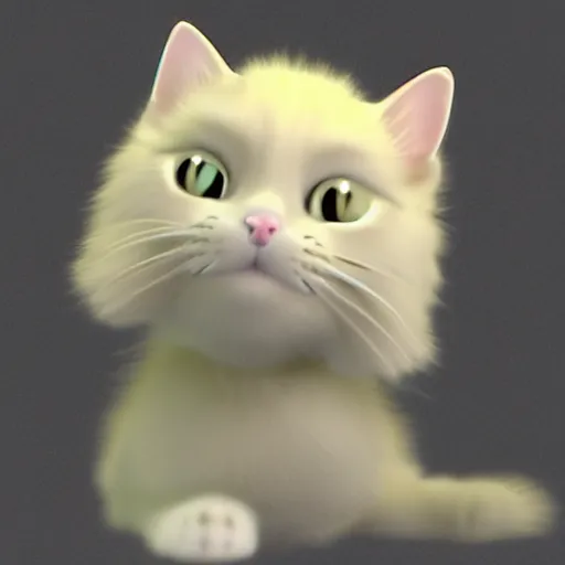 Image similar to adorable poorly 3 d rendered cat