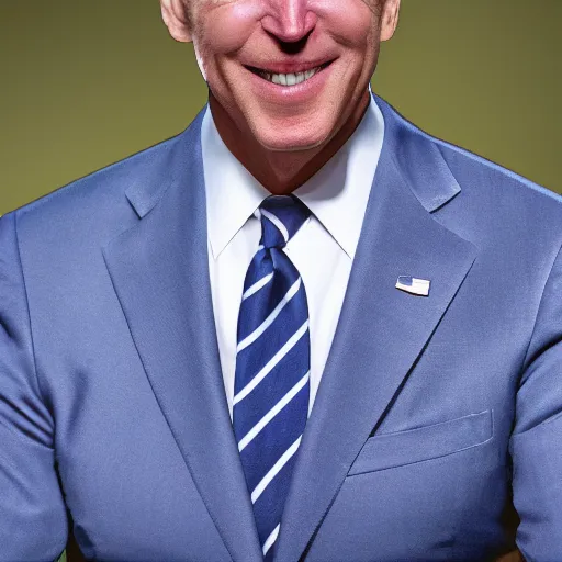 Prompt: Gigachad as Joe Biden, Full body portrait, 4k hd photography