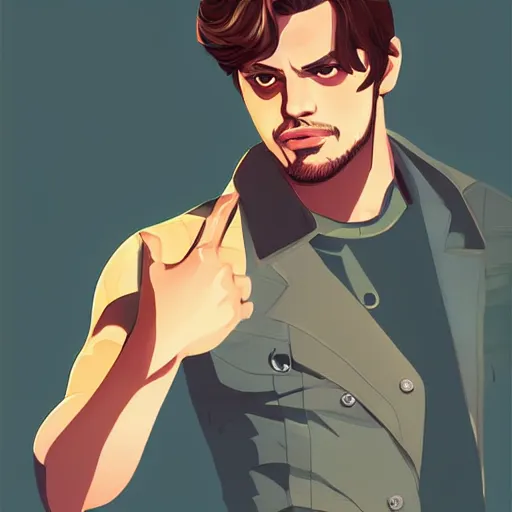 Prompt: sebastian stan. clean cel shaded vector art. shutterstock. behance hd by lois van baarle, artgerm, helen huang, by makoto shinkai and ilya kuvshinov, rossdraws, illustration, art by ilya kuvshinov