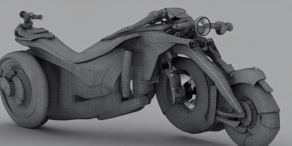 Image similar to a futuristic cyberpunk motorbike, 3D Showcase, Trending on ArtStation