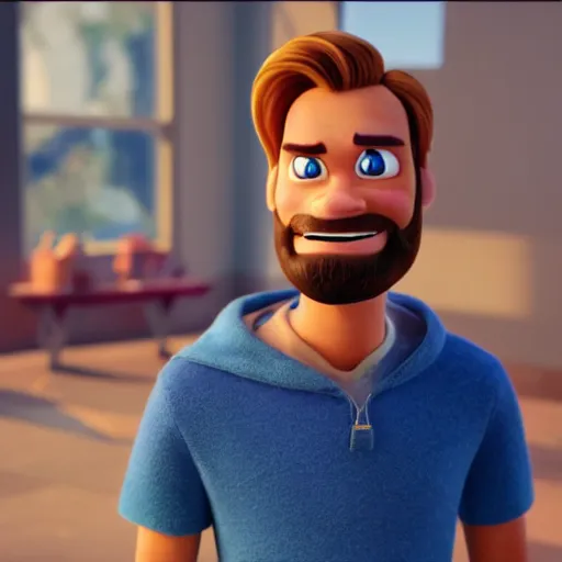 Prompt: still of pewdiepie in a disney pixar movie, 3 d render, octane render