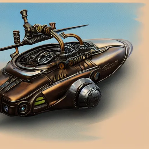 Prompt: steampunk corvette, concept art