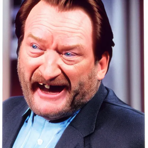 Image similar to stephen root pretending to be phil hartman