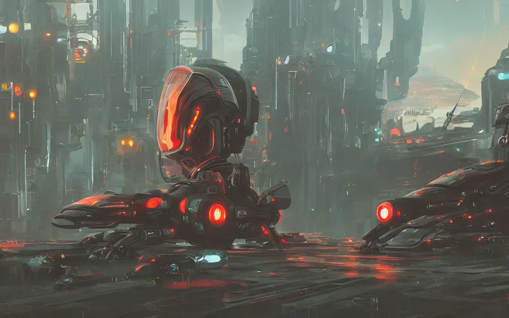 Image similar to futuristic space captain, Detailed, 8k, sci-fi, panel, concept, simon stalenhag ,syd mead, insane detail, ash thorp, kyza, cyberpunk, collection