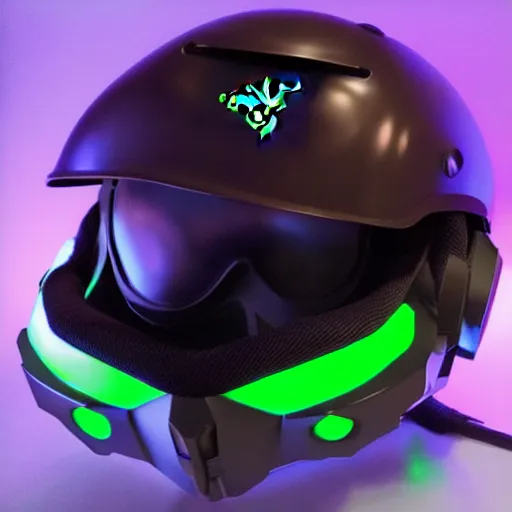 Image similar to razer rgb gaming master chief halo helmet