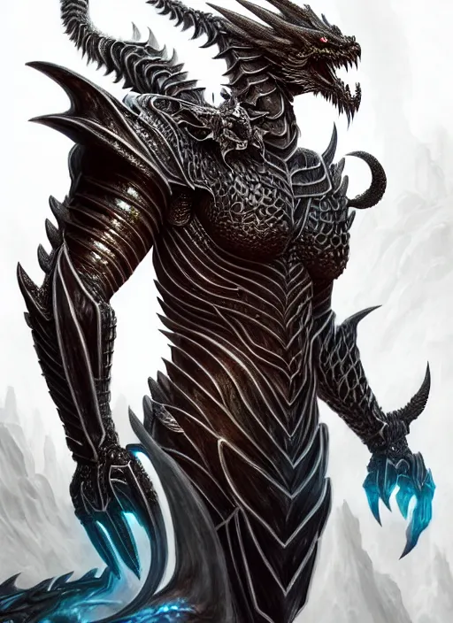 Image similar to muscular and tall ghostly fire humanoid dragon!!!! draconian!! intricate ornate iridescent heavy armor!! character concept art, sharp focus, octane render! unreal engine 5! highly rendered!! trending on artstation!! detailed linework!! illustration by artgerm, wlop, and chie yoshii