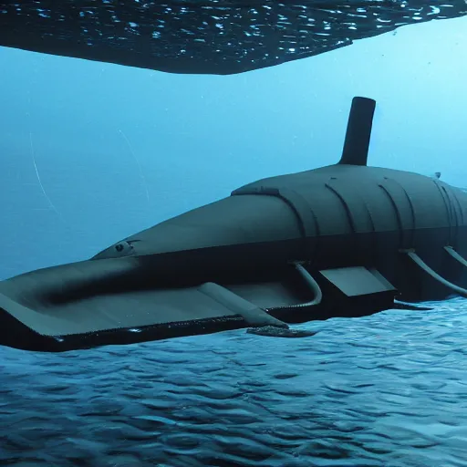 Prompt: Seaquest DSV submarine under water, movie still, Unreal Engine 5