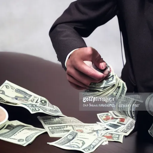 Image similar to a thief stealing money, stock photo