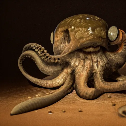 Image similar to hyperrealistic dslr film still of early cuyler squidbillies, cephalopod, stunning 8 k octane comprehensive 3 d render, inspired by istvan sandorfi & greg rutkowski & unreal engine, perfect symmetry, dim volumetric cinematic lighting, extremely hyper - detailed, extremely lifelike attributes & texture, intricate, masterpiece, artstation, stunning