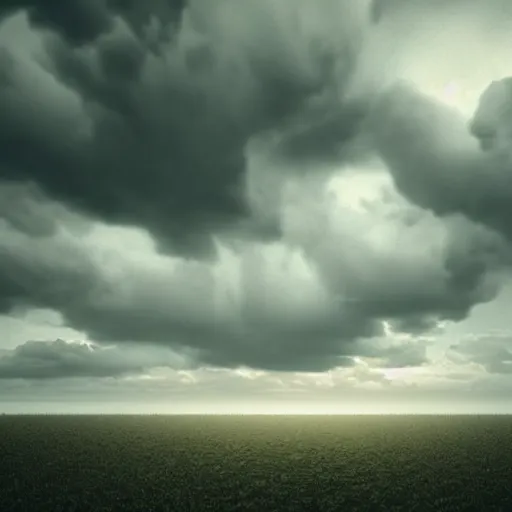 Prompt: an endless very tall wall far away. in a field, dramatic lighting. cloudscape, dystopian, grim, dark, full frame camera, 1 9 9 0 s, award - winning photograph, octane render, 4 k