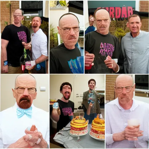 Image similar to birthday party photos of walter white