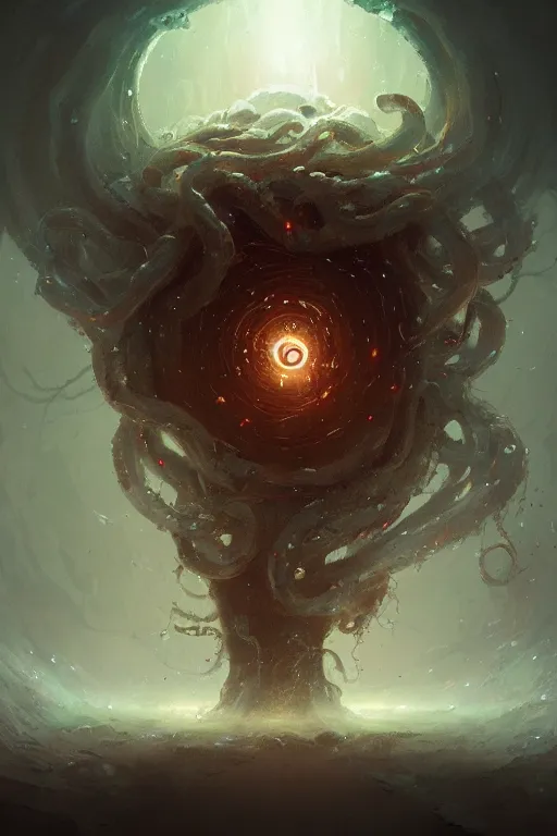 Image similar to yog - sothoth, digital art, in the style of greg rutkowski, trending on artstation