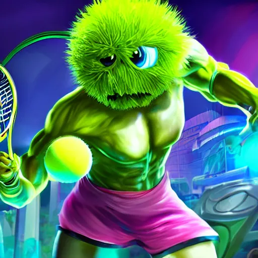 Prompt: tennis ball monster in league of legends