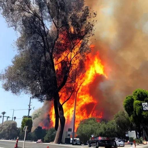 Image similar to Los Angeles burning,