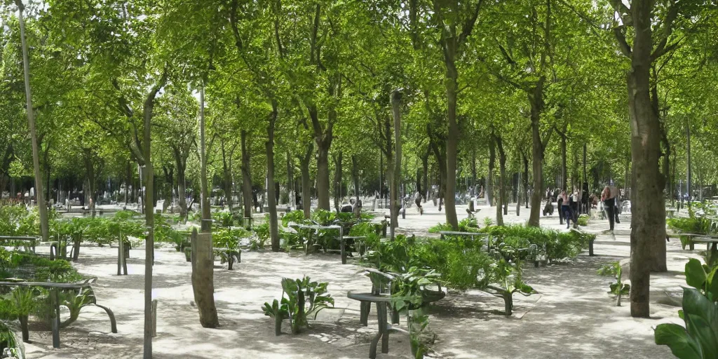 Image similar to an ecological park in paris