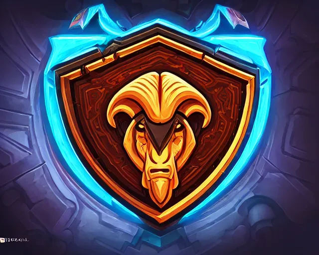 Prompt: ram esports logo vector art, deep focus, d & d, fantasy, intricate, elegant, highly detailed, digital painting, artstation, concept art, matte, sharp focus, illustration, hearthstone,