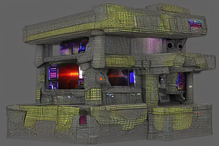 Image similar to Armcannon in the style of a Gaming Computer. 3D Render.